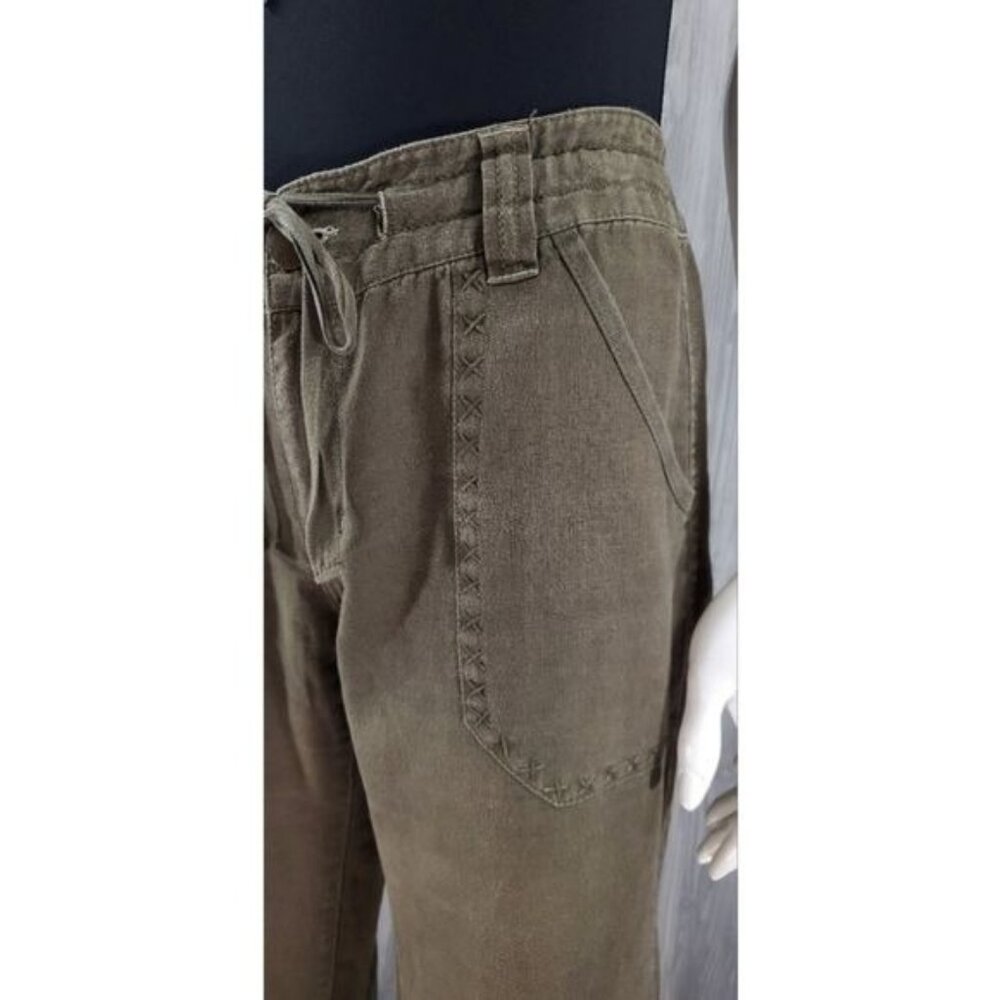 Vintage Linen Wide Leg Pants Uptown Granola Girl Y2K 00s - Picture 5 of 7